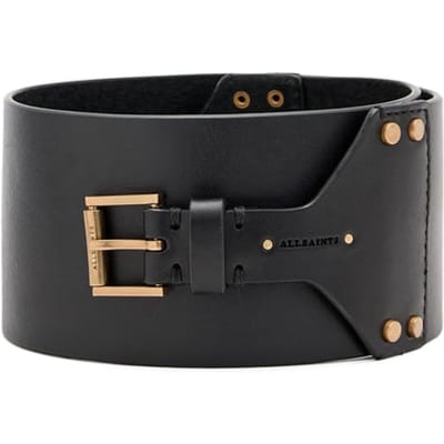 AllSaints Eden Waist Belt Black/warm Brass Maat: XS | Riemen Outlet | Dames | Zwart