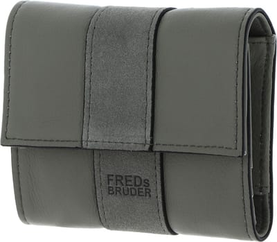 FREDsBRUDER Leren Portemonnee Lazap Flapover Wallet Icy Sage Kaki