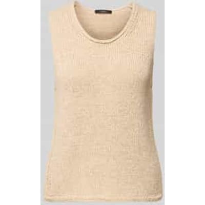 Gebreide top met ronde hals