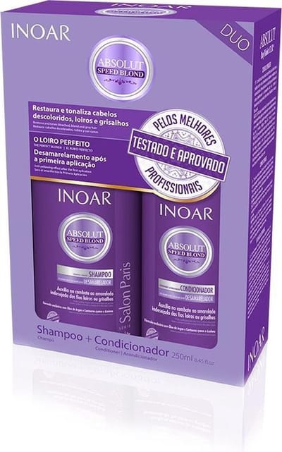 Inoar Speed Blonde zilver shampoo en conditioner ( 2 x 250 ML )