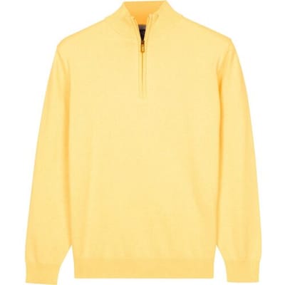 Baileys – Heren Trui – Half Zip Pullover – Pima Katoen - Geel – 618400-22