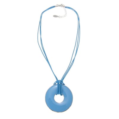 Behave - Ketting met koord en cirkelvormige hanger - Trendy minimalistisch ontwerp