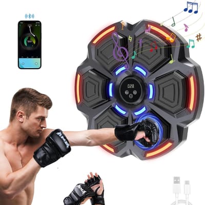 Boxing Machine - Boxing Machine Voor Volwassenen - Boxing Machine With Music - Boks Machine - Boxing Bag - Bokszak - Boxing Training - Boks - Boksmachine Met Muziek - Boks Bal - Boxing Pads - Boxing Gloves - 9 Instelbare Modi - Bluetooth