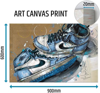 Sneaker canvas 1984 university blue 90x60 cm