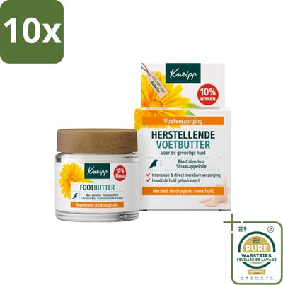 10 x Kneipp - Voetbutter - Calendula - Met citrusgeur - 100 ml - Grootverpakking - Voetcrème - Voetverzorging - Voetbutter - Droge Voeten - Voeten Verzorgen