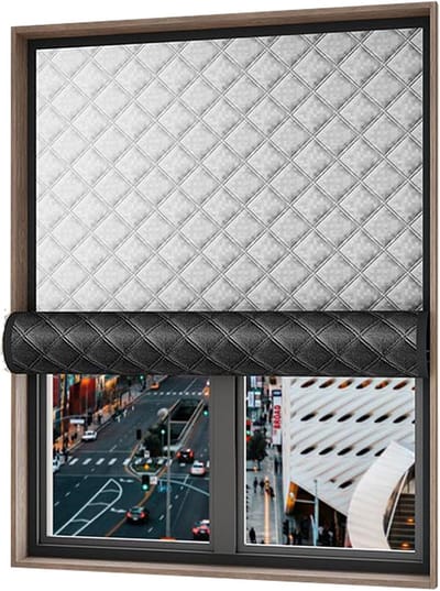 Thermisch isolerende gordijnen - 150 × 150 cm - Opvouwbaar - Koel in de zomer, warm in de winter - Geluidsisolerende beschermlaag - Gebruiksvriendelijk - Geschikt voor slaapkamers en woonkamers - Zwart