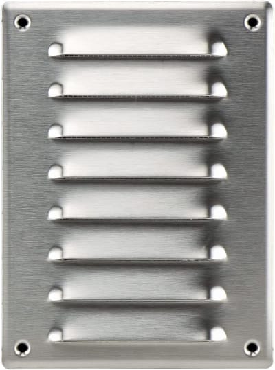 Metalen Afvoerluchtrooster met Insectengaas 140 x 190 mm