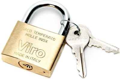 Viro - Set van 3 Hangsloten 30 mm!! Geharde Inox Beugel & 2 Sleutels - Messing - Abus kwaliteit