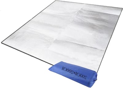 Aluminium Isolatiemat - Slaapmat Thermomat - Kamperen en Picknicken - Waterdicht en Vochtbestendig - 200 x 200 cm - Zilver