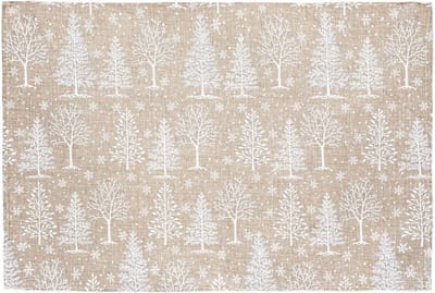 Placemat met kerstboommotief 45 x 30 cm, polyester