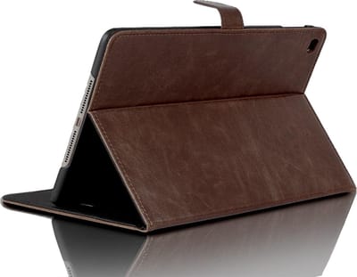 Hoes geschikt voor iPad 2017 / 2018 9.7 inch - Hoes Book Case Leer Donkerbruin
