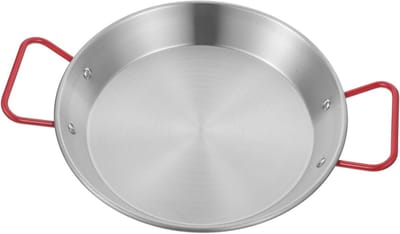 Koekenpan - Steelpan Grillpan - Lekker Koken - Platte Bodem - 22x17.5cm - Zilver