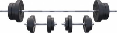 Gorilla Sports Halterset 70 kg - Kunststof - Schroefsluitingen