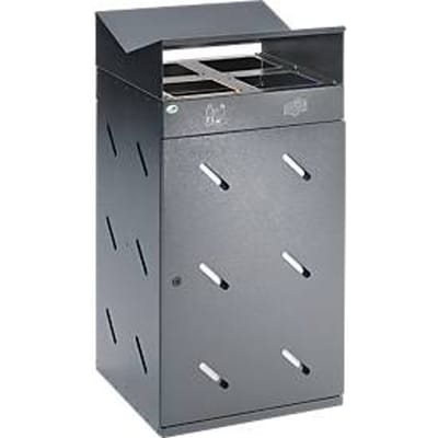 VAR afvalsorteerstation, 4-voudig, antiekzilver