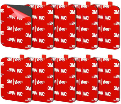 3M Dubbelzijdige Tape, 3M Tape Extra Sterke, 3M Pads, Rechthoekig, Water- en hittebestendigheid voor auto, huis Decoratie & Actiecamera & Dashcam 50 x 50mm - 10 stuks dubbelzijdig plakband