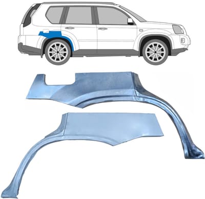 Reparatiepaneel achterspatbord voor Nissan X-Trail 2007-2014 / Links + Rechts