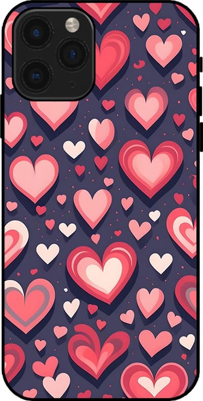 Smartphonica Telefoonhoesje Geschikt voor iPhone 11 Pro met Hartjes Opdruk - TPU Backcover Case With Heart Design geschikt voor iPhone 11 Pro