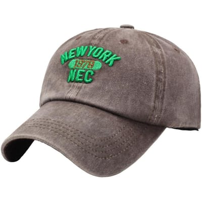 New York 1978 Borduur Baseballpet Katoen Hip-Hop Gewassen Snapback Baseballpet Verstelbare Zonbescherming Hoeden