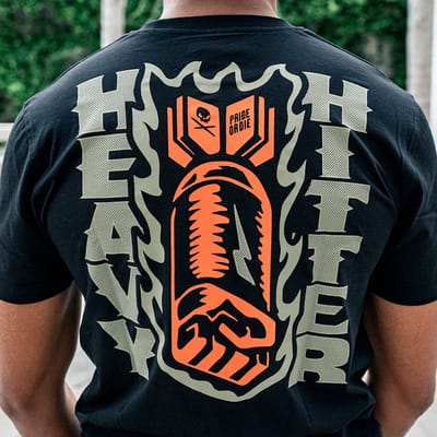PRiDEorDiE HEAVY HITTER T-shirt Zwart - XXXL