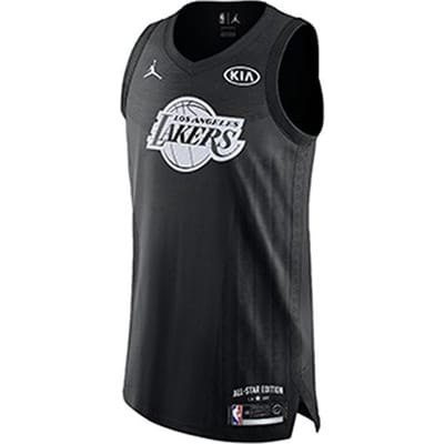 Jordan Letterprint Contrastlos Basketbal Tanktop NBA All-Star Editie Authentiek Jersey Heren Tops Zwart 928867-016 S black
