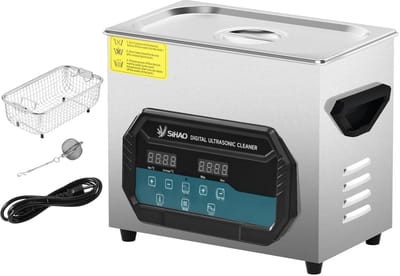 Digitale Ultrasone Reiniger - Ultrasoon Reinigingsapparaat - Schoonmaken van Onderdelen - Met Verwarming en Timer - 3 Liter - Zilver