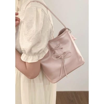 Dames Tote Bag Koreaans Niche Parelroze Schoudertas Niche Draagbare Oma Tas High-end Dames Tas