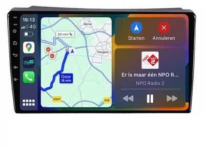 BG4U - Android Navigatie Radio geschikt voor Renault Trafic 2001-2010 Opel Vivaro 2006-2010 Nissan Primastar 2006-2014 met Draadloze Apple Carplay en Android Auto Draadloos
