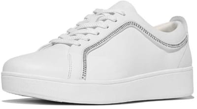 Fitflop Rally Crysal Trim Leather Schoenen Wit EU 37 Vrouw