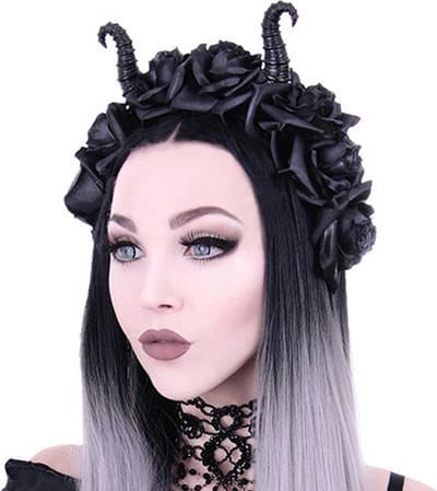 Restyle - Maleficent Hoorns haarband - Zwart