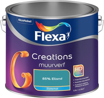 Flexa - Creations Muurverf Zijdemat - 85% Eiland - Mengverf - 2,5 L