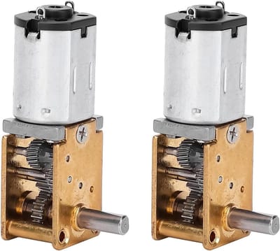 Mini Motor - Reductiemotor Hobby - Robotica Bouwen - Metalen Tandwiel - 2 stuks DC6V 35rpm - Zilver