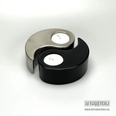 As-reservoir Yin Yang - Asbestemming - Unieke urn - Balanssymbool - Handgemaakt en uniek