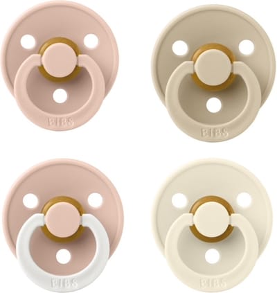 Bibs fopspeen 0-6 maand set 4 stuks Blush,Vanilla,Ivory en Blush Glow maat 1