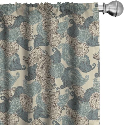 ABAKUHAUS Paisley Paneelgordijn – 2-paneelset 150x245 cm – microvezel
