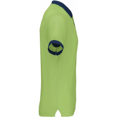 Herensportpolo 'Proact' met korte mouwen Lime/Sporty Navy - XS