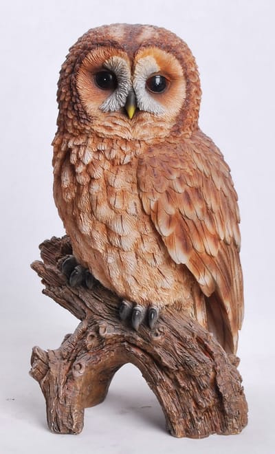 Bosuil bruin 17x14x32cm - Tuinbeeld - Dierenbeeld