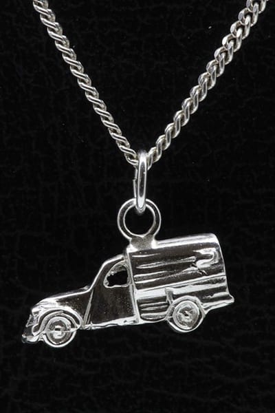 Zilveren Citroën 2CV Lelijk eend bestelauto ketting hanger