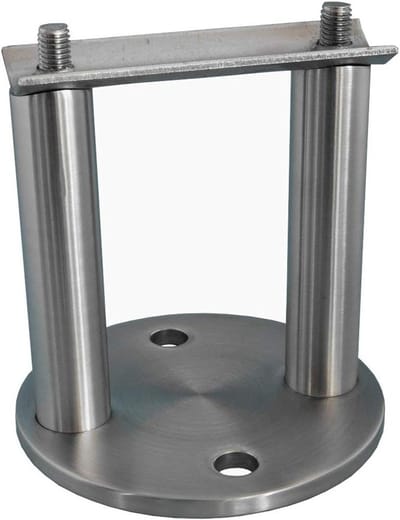 Wandanker Paalhouder - Zijdelingse Montage - Stevig Bevestigen - 90 mm Wandafstand - 90 mm - Metaal