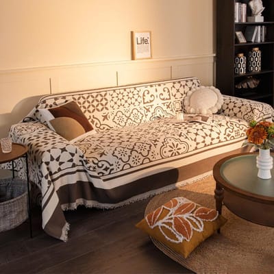 Bankhanddoek, Universeel voor alle seizoenen, Antislip kussenhoes, Licht luxe en hoogwaardige bankhoes, Volledige hoesdoek 180*130cm