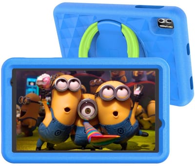 Naevy Kindertablet 8 inch - Vanaf 3 Jaar - 4+4GB RAM - 64GB geheugen - 5000mAh batterij - Ouderlijk Toezicht - Incl. Blauwe Beschermhoes