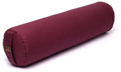 Bolster rond licht aubergine biokatoen (GOTS OCS)