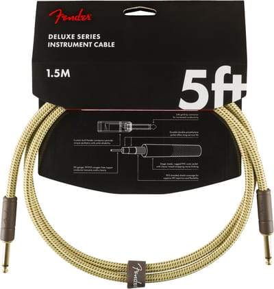 Fender Deluxe Series Instrument Cable 1.5m (Tweed) - Instrumentenkabel