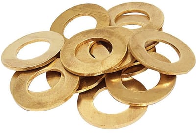 Dailygoods- Platte Pakkingen 10 Stuks - Messing Ronde Ringen - Schroef Bevestiging - Corrosieweerstand - Hoge Hardheid - Vrij van Vervuiling - Wasmachines