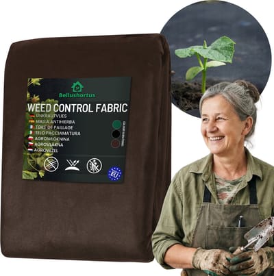 Onkruidvlies Tuinvlies Tegen Onkruid bruin, AGROTEXTIEL 1.6m 100g/m² met UV / 10 meter | Hoge UV-Stabilisatie | Scheurvast tuinvlies tuinfolie mulchvlies afdekvlies wortelblokkering, ademend | Niet-geweven Stof bruin