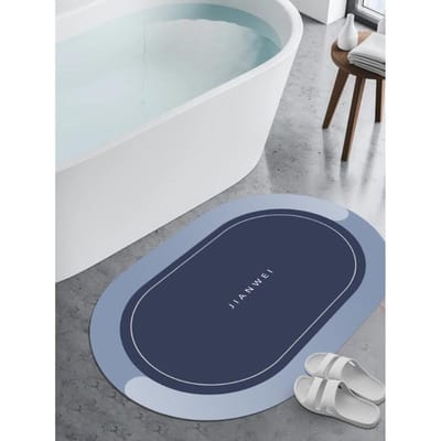 Tapis de sol absorbant Imprimé Coloré Doux Terre de diatomée Antidérapant Salle de bain Toilettes Séchage rapide Tapis de pied Tapis de porte d'entrée de maison 40*60CM gray