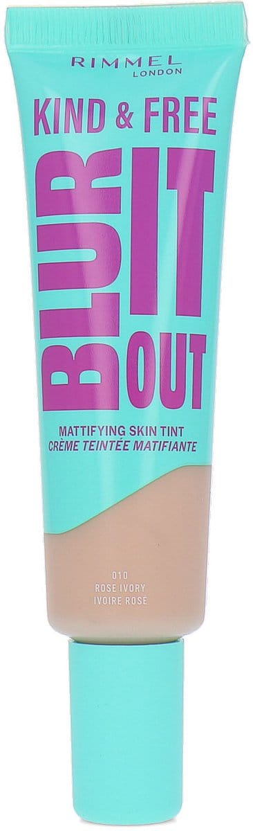 Rimmel London Kind & Free BLUR IT OUT Mattifying Skin Tint 30ml (Various Shades) - 010 Rose Ivory