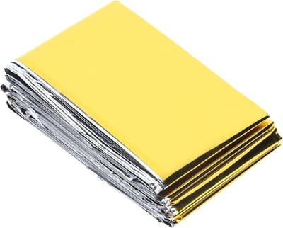 Nooddeken - Ruimte deken Thermische deken - Kamperen en wandelen - Hoge warmte-retentie - 160 x 210 cm - Zilver