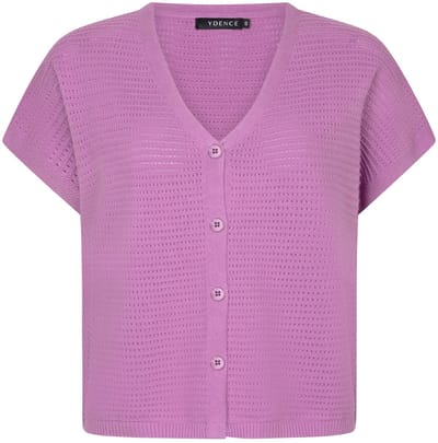 Ydence Knitted Top Elin Tops & T-shirts Dames - Shirt - Lila - Maat S