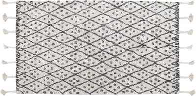 AGADIR - Laagpolig vloerkleed - Gebroken wit - 80 x 150 cm - Katoen