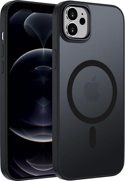 Hoesje geschikt voor iPhone 12 / 12 Pro Hoesje Zwart - Hoesje geschikt voor iPhone 12 / 12 Pro Zwart - Mat Zwart